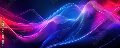 Wallpaper Mural futuristic background, neon lights, modern design, glowing lines, dark environment, reflections, abstract interior, high tech space Torontodigital.ca