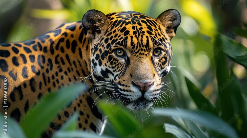 Obraz premium Majestic Jaguar in Lush Greenery