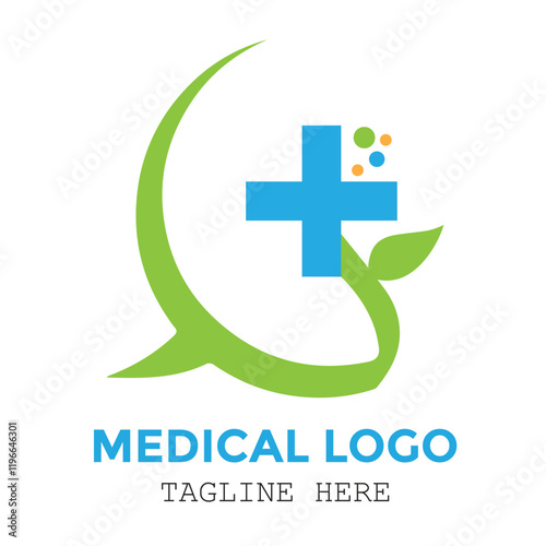 Medical services logo with a cross professional design