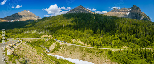 Siyeh Bend Panorama, Going-to-the-Sun Road, Glacier National Park, Montana photo