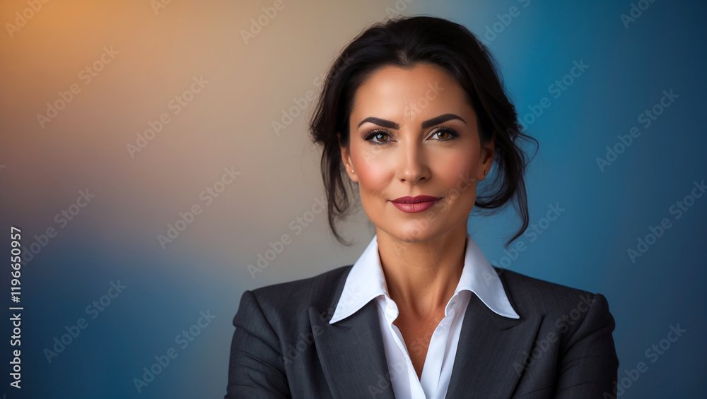 Portrait of confident middle-aged Spanish businesswoman manager entrepreneur Portrait of confident middle-aged Spanish businesswoman manager entrepreneur