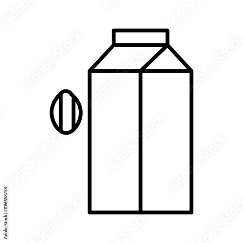 almond milk line icon