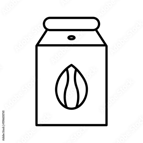 almond milk line icon