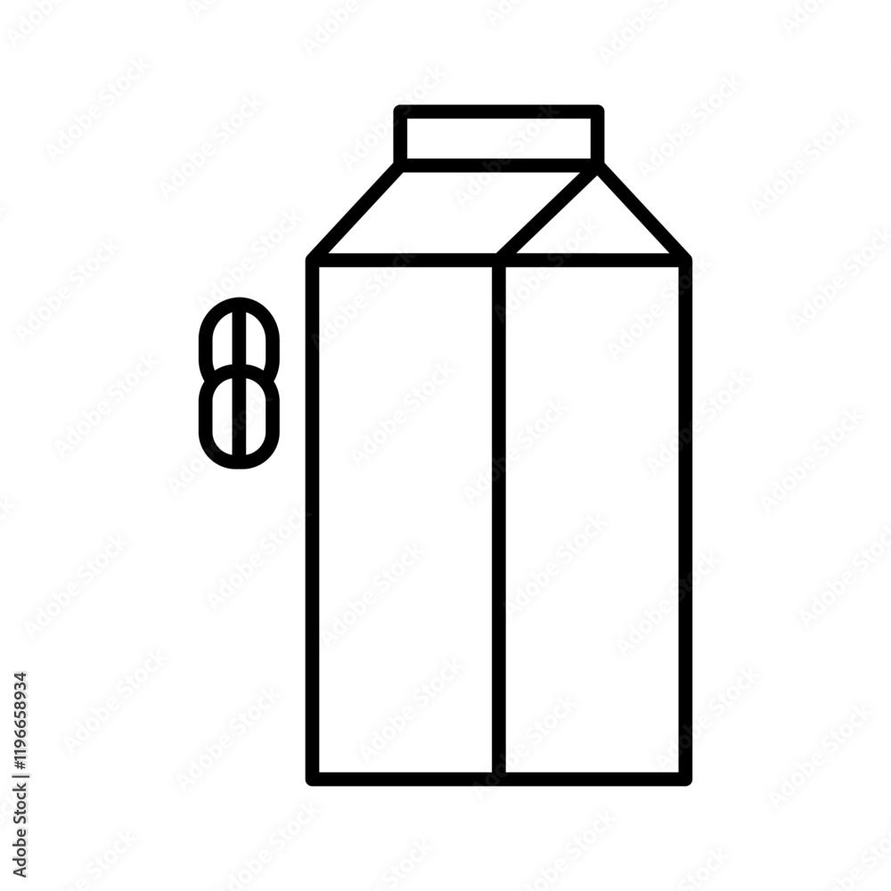 oat milk line icon oat milk line icon