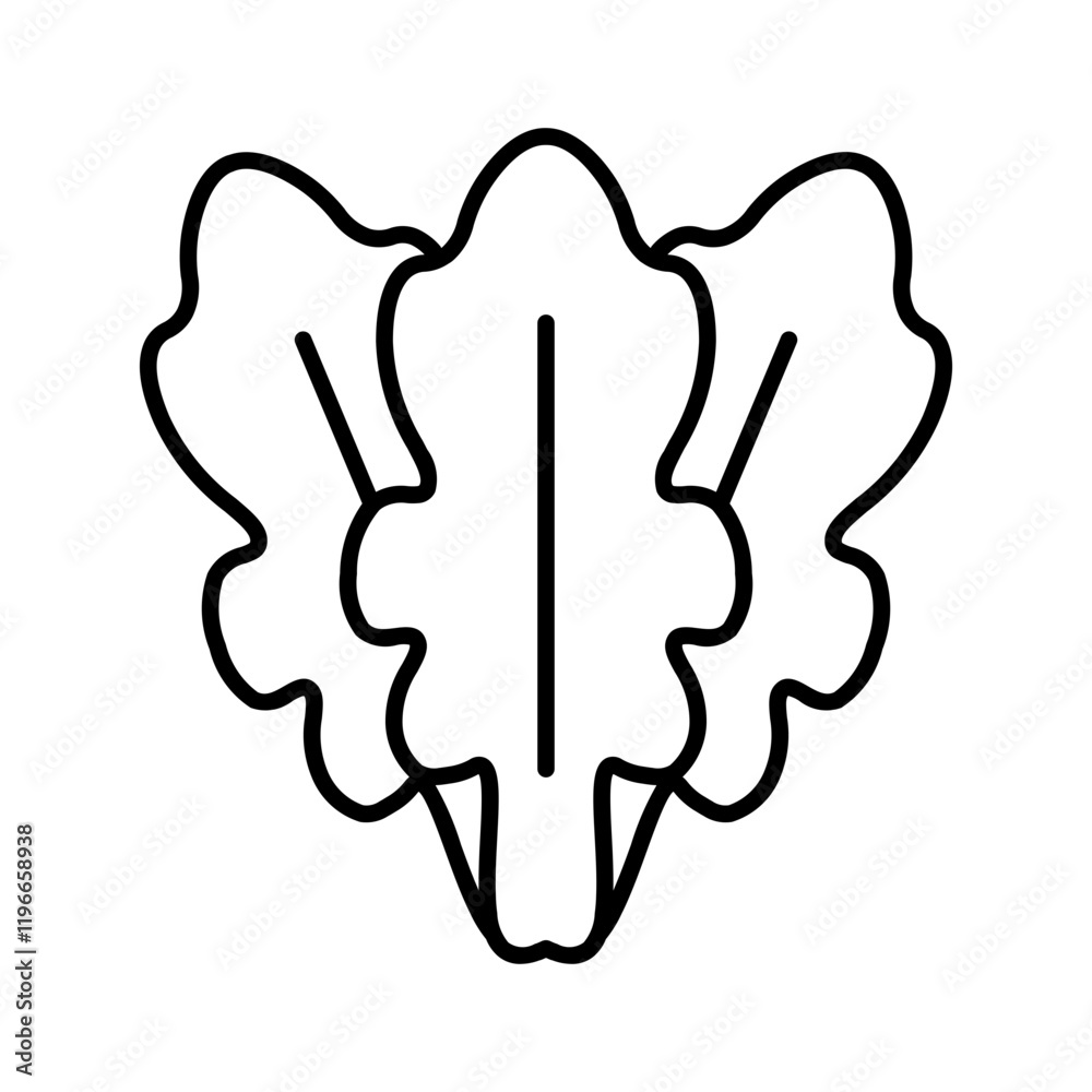 Fototapeta premium lettuce line icon