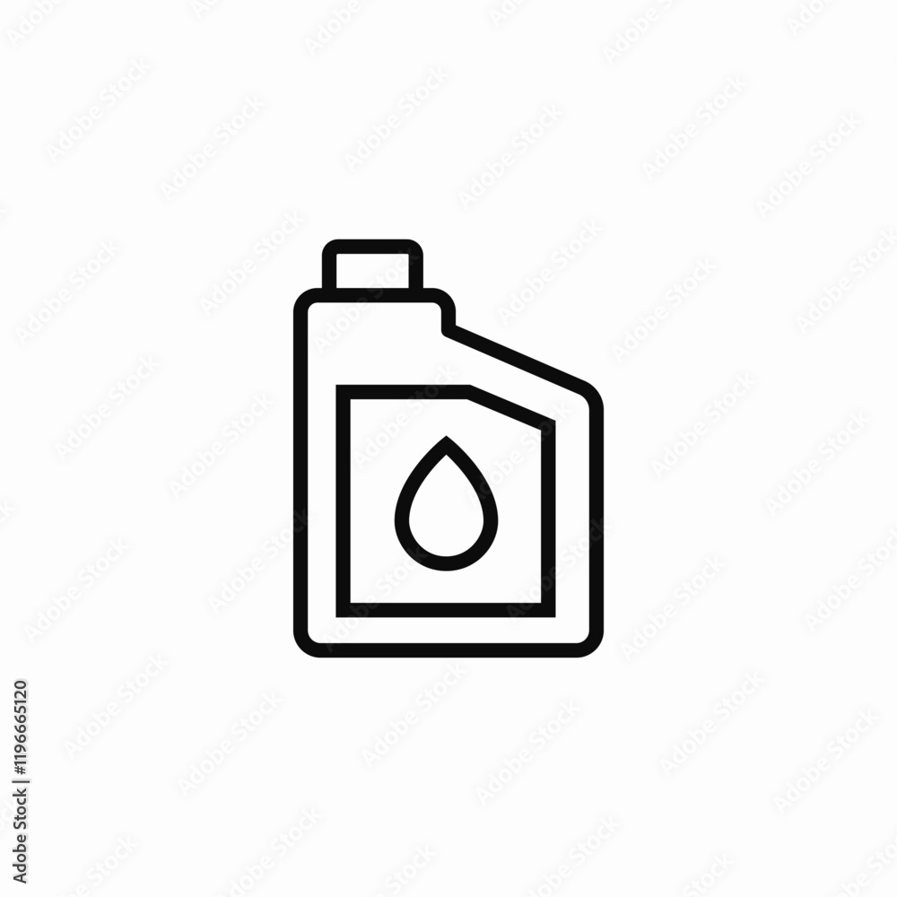 Oil fuel container jerrycan icon vector sign Oil fuel container jerrycan icon vector sign