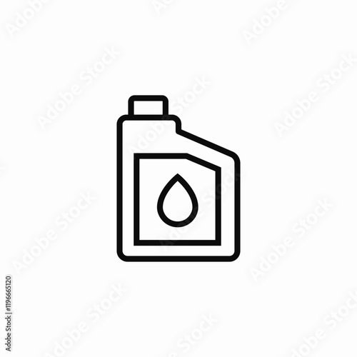 Oil fuel container jerrycan icon vector sign