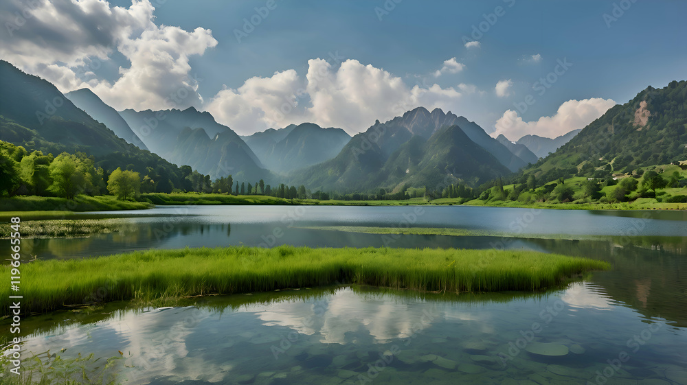 Fototapeta premium Breathtaking Scenic View of a Forested Valley
