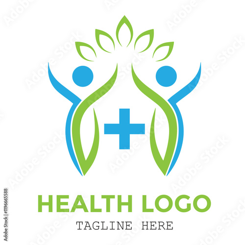 People health care logo medical creative modern design