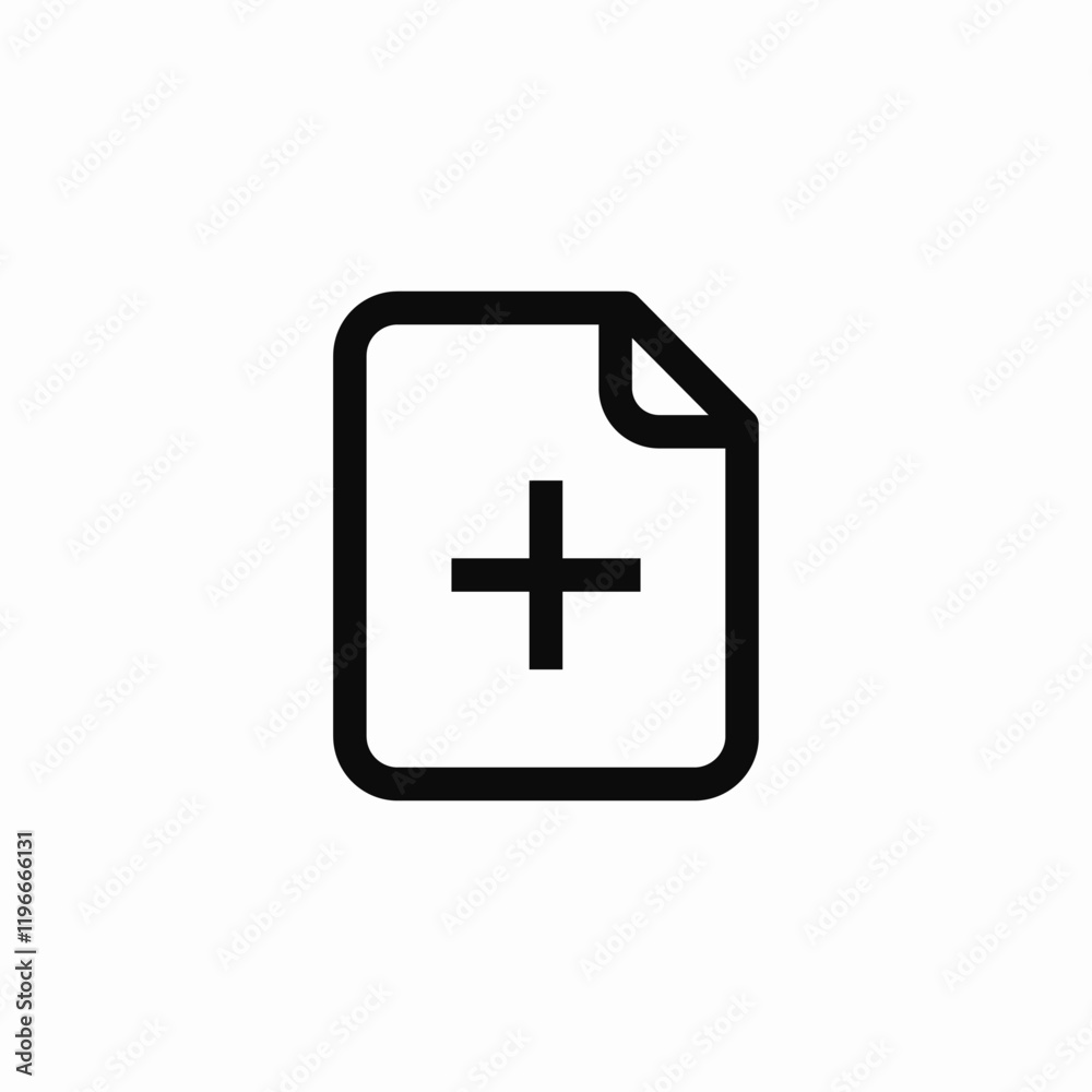 Medical health plus file icon vector sign Medical health plus file icon vector sign