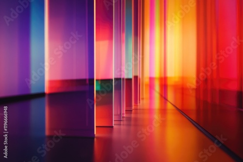 An abstract painting with a vibrant color palette and stained glass effect. This artwork is modern, creative and a mood enhancer for any interior space.