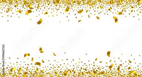 Golden Confetti Celebration Background Festive Party Banner