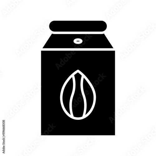 almond milk glyph icon