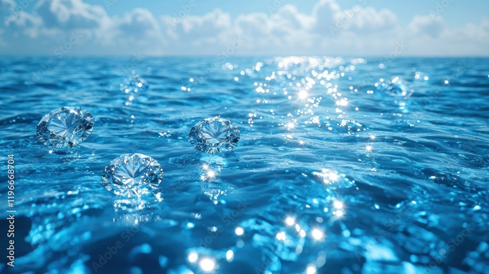 Diamonds in the Ocean: A Sparkling Serenity Diamonds in the Ocean: A Sparkling Serenity