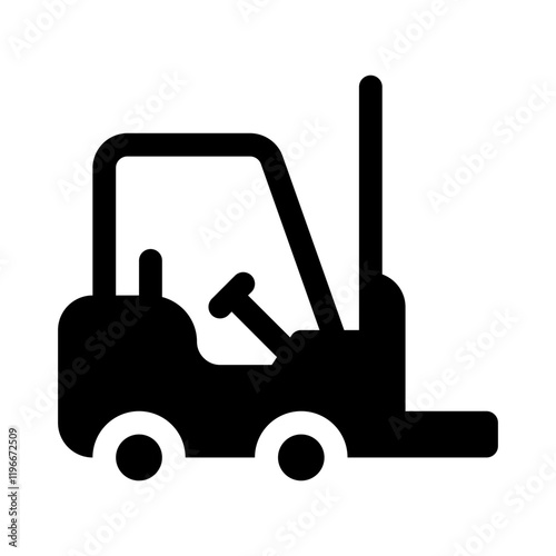forklift glyph icon