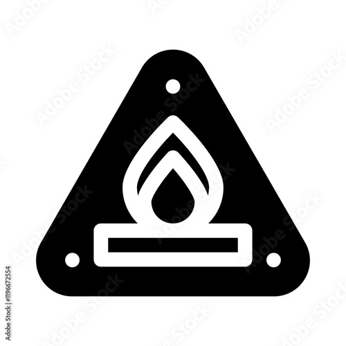 flammable glyph icon