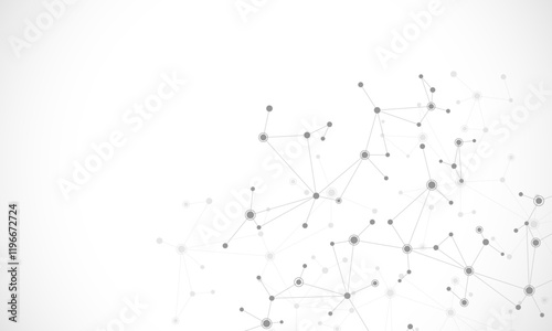 Molecular structure and genetic engineering, molecules DNA, neural network, scientific research. Abstract background for innovation technology, science, healthcare, and medicine