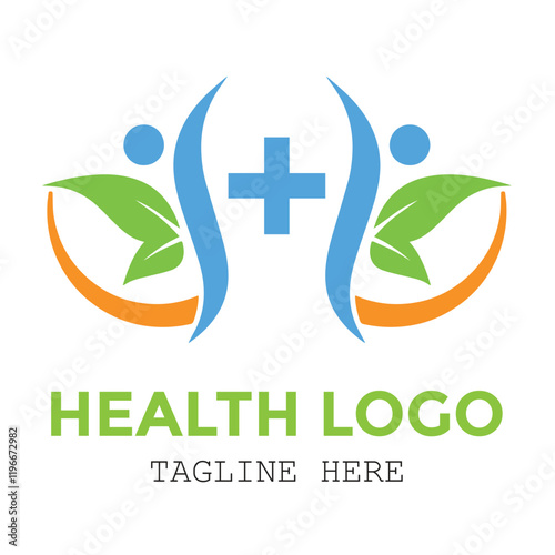 Professional health care cross medical logo customize creative design