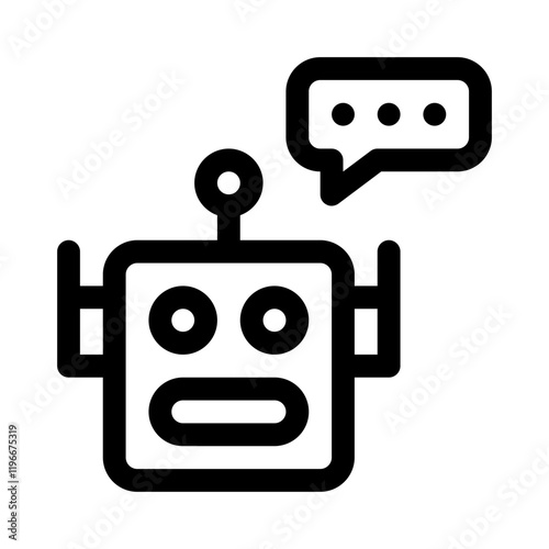 chatbot line icon