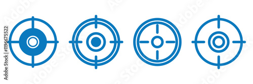 Goal setting line icon vector illustration set. Target icon. Eps 10. photo