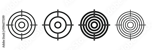 target icon. take aim target icon accuracy focused sight icon.  Eps 10 .