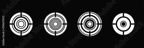 target icon. take aim target icon accuracy focused sight icon.  Eps 10 .
