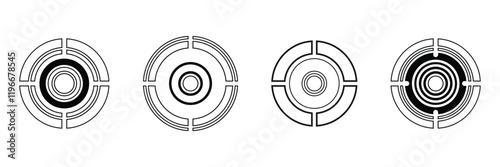 target icon. take aim target icon accuracy focused sight icon.  Eps 10 .