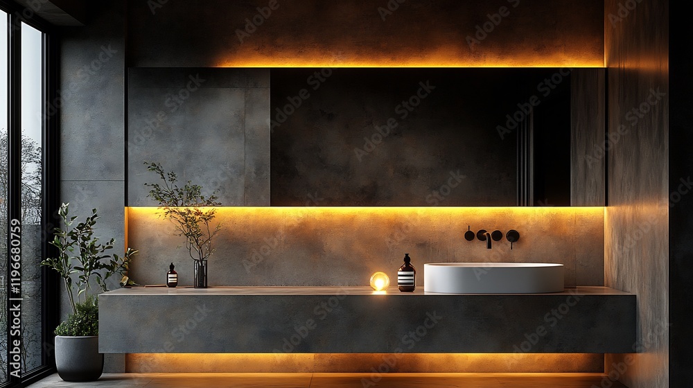 Minimalist wall lamp a glowing bulb emits bright even illumination seamlessly blending with sleek interior design and emphasizing clean architectural aesthetics Minimalist wall lamp a glowing bulb emits bright even illumination seamlessly blending with sleek interior design and emphasizing clean architectural aesthetics