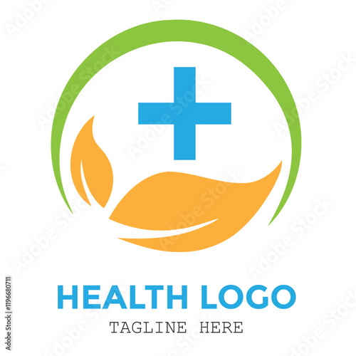 Safe health care and modern medical logo business design