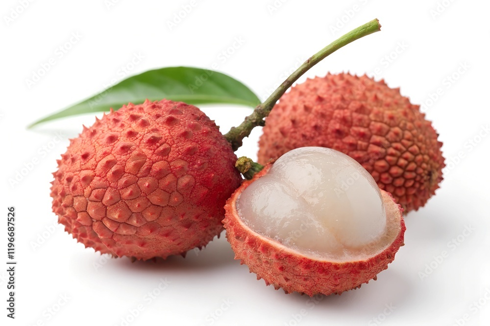lychee isolated on white background lychee isolated on white background