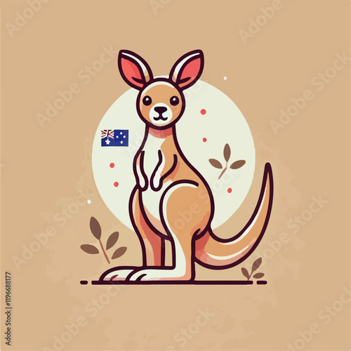 kangaroo vector illustration