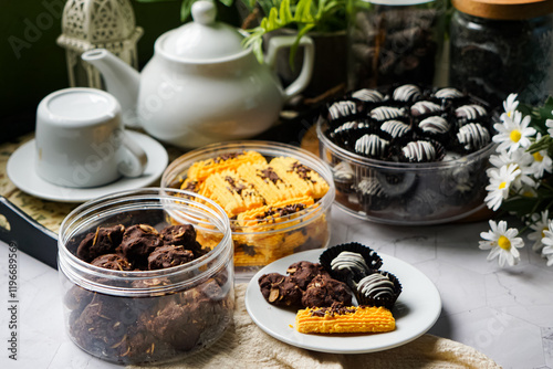 Popular cookies in Malaysia during celebration of Eid Mubarak (Hari Raya).   photo