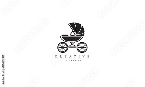 Baby carriage vector icon design