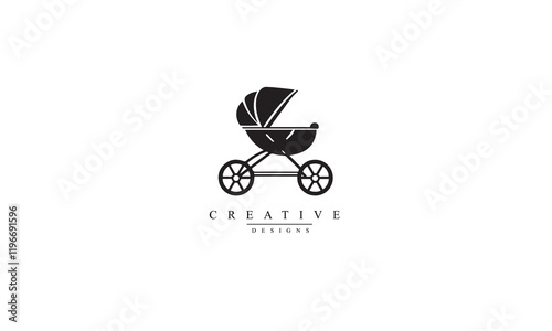 Baby carriage vector icon design
