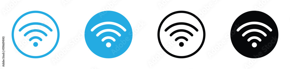 wifi signal icon set. wireless internet sign. wifi icon st for app, ui and website. mobile signal status icon. internet connection symbol. vector illustration on transparent background wifi signal icon set. wireless internet sign. wifi icon st for app, ui and website. mobile signal status icon. internet connection symbol. vector illustration on transparent background