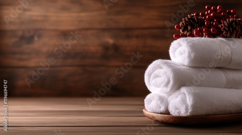 Spa Towels with Winter Accents: Relaxing and Cozy Atmosphere