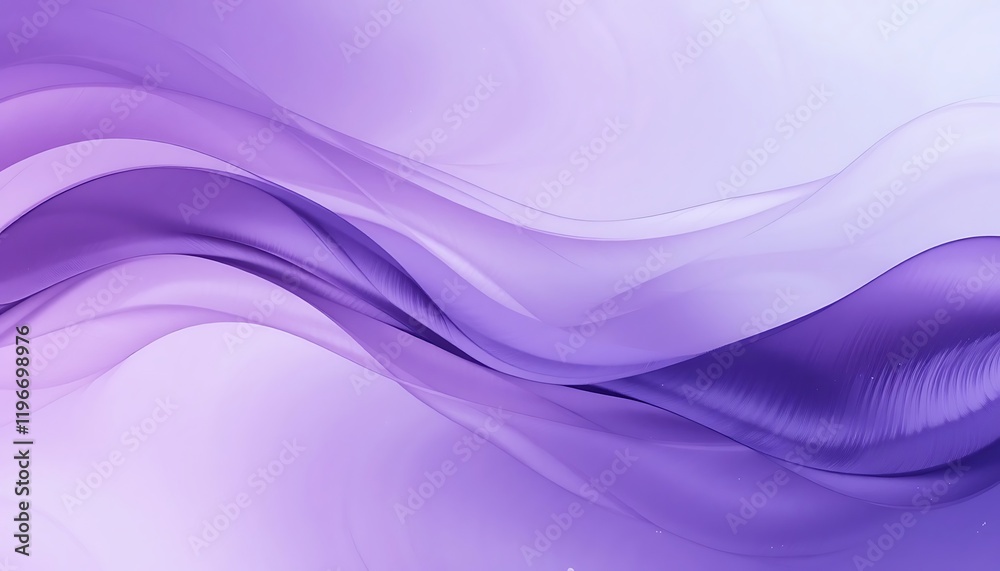 Abstract Purple Waves Flowing Gently Across Soft Background Abstract Purple Waves Flowing Gently Across Soft Background