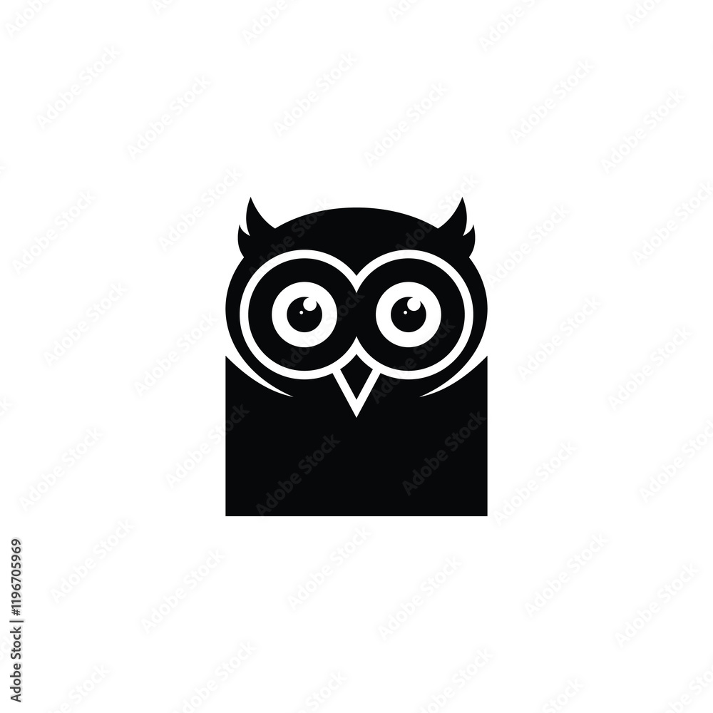 Fototapeta premium owl flat vector logo design
