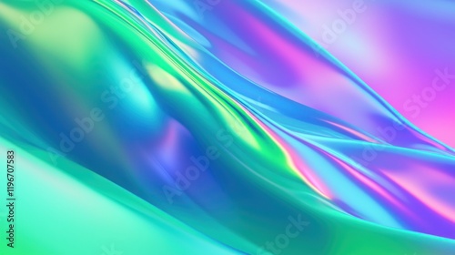 Abstract Holographic Fluid Design: Iridescent Waves of Color