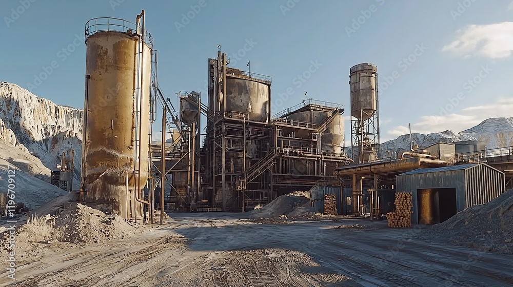 Obraz premium Mining Plant16k Resolution Ultra Photorealistic