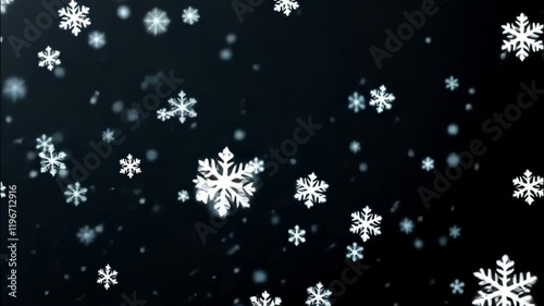 Wallpaper Mural snowflake background with falling flakes in a dark black background   Torontodigital.ca