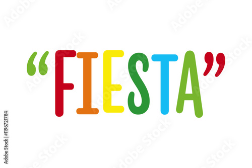 Wallpaper Mural Fiesta bold colorful text illustration with vibrant typography design Torontodigital.ca