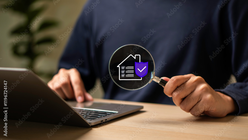 Property Insurance Concept Home and Real Estate Insurance, Maintenance, Fire Insurance, Term Insurance, Protecting and Buy and Sell Homes and Real Estate Online.