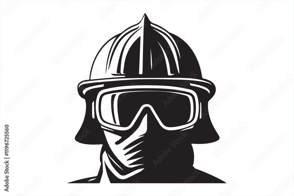 Fototapeta premium Firefighter Silhouette Graphics Pack