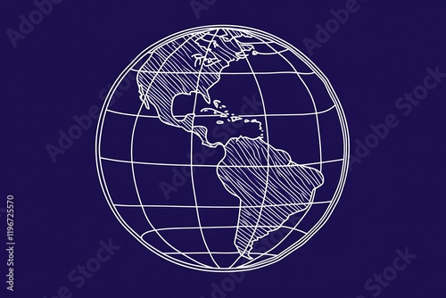 Hand Drawn World Map - A Simple and Elegant Design