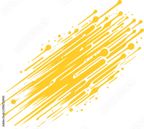 Dynamic Abstract Yellow Splash Composition