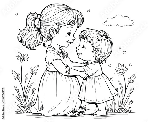 Mother's Day coloring page for kids