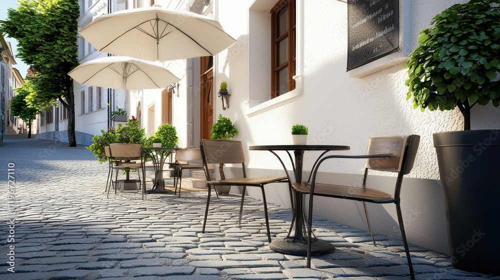 Fototapeta premium Sunny Street Cafe