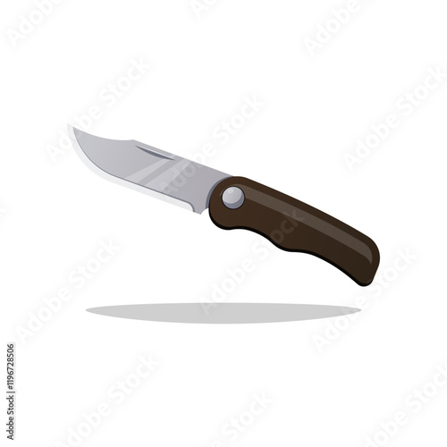 Pocket knife vector isolated on white background.