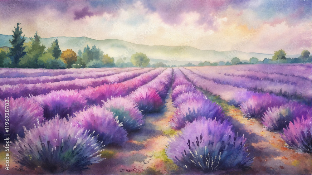 Obraz premium Lavender sprigs with candles on white background